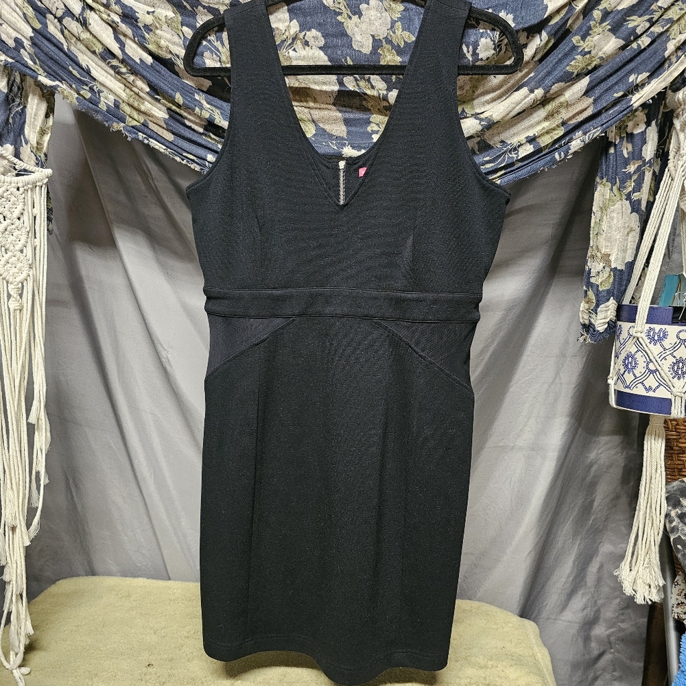 Walter by Walter Baker Little Black Dress with Mesh Cutouts size Large
